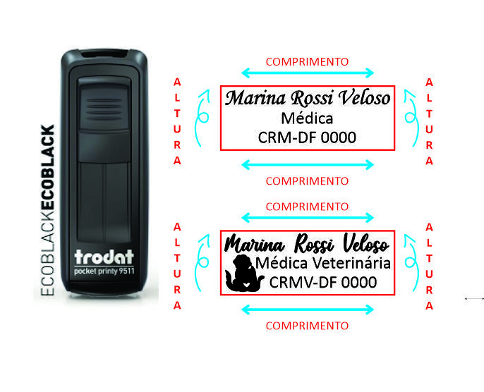 Carimbo de Automatico Bolso 9511 Trodat Profissional :: Carimboasanorte