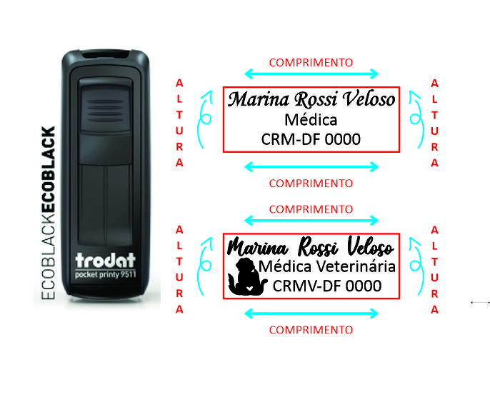 Carimbo de Automatico Bolso 9511 Trodat Profissional :: Carimboasanorte